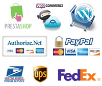 Frisky Dog Design E-Commerce and Logistics - PrestaShop, Woo Commerce, WordPress, Authorize.net, PayPal Secure, USPS, UPS, FedEx