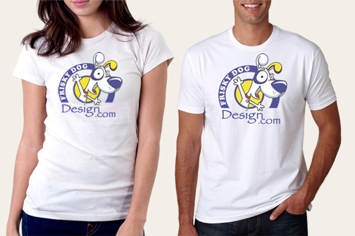 Frisky Dog Design T-Shirt